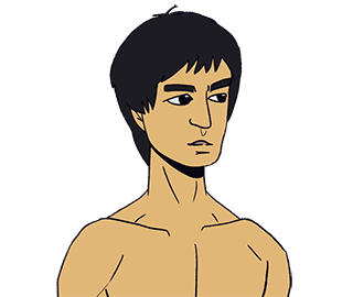 Bruce Lee animation au hover