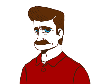 Ron Swanson animation au hover